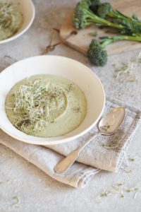 sweet potato broccoli soup ptrait